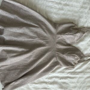 Windsor Shimmery Taupe Midi Dress